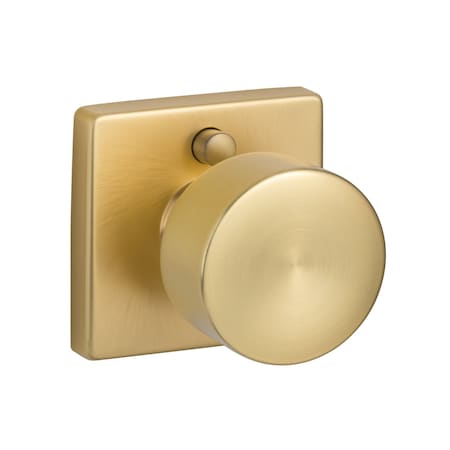 Sure-Loc Hardware Sure-Loc Hardware Bergen Square Privacy Knobset, Satin Brass BG102-SQ SB